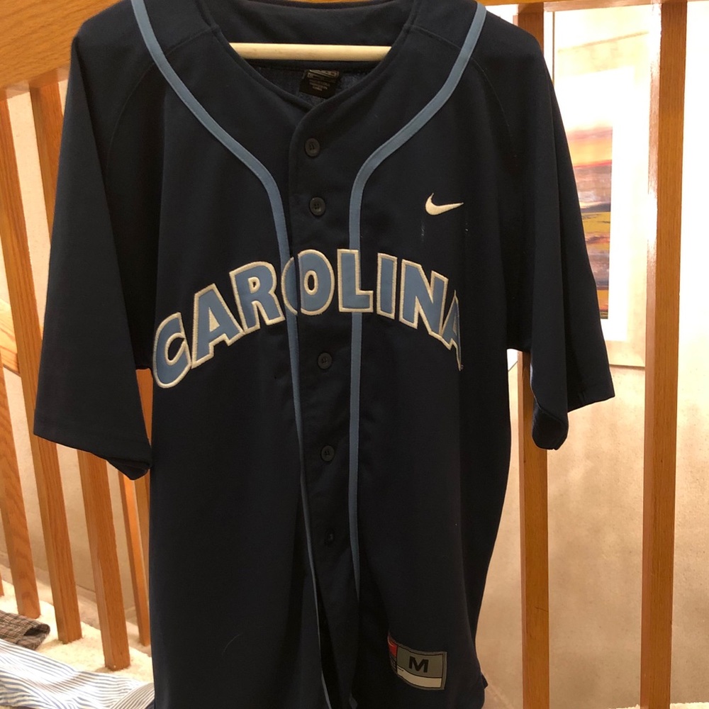 North Carolina baseball button down shirt